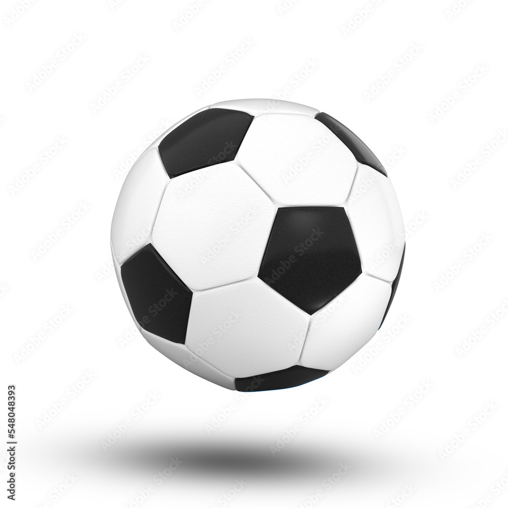 3D Rendering Of Soccer Ball Isolated On White Background 3D Rendering Of Soccer Ball Isolated On White Background