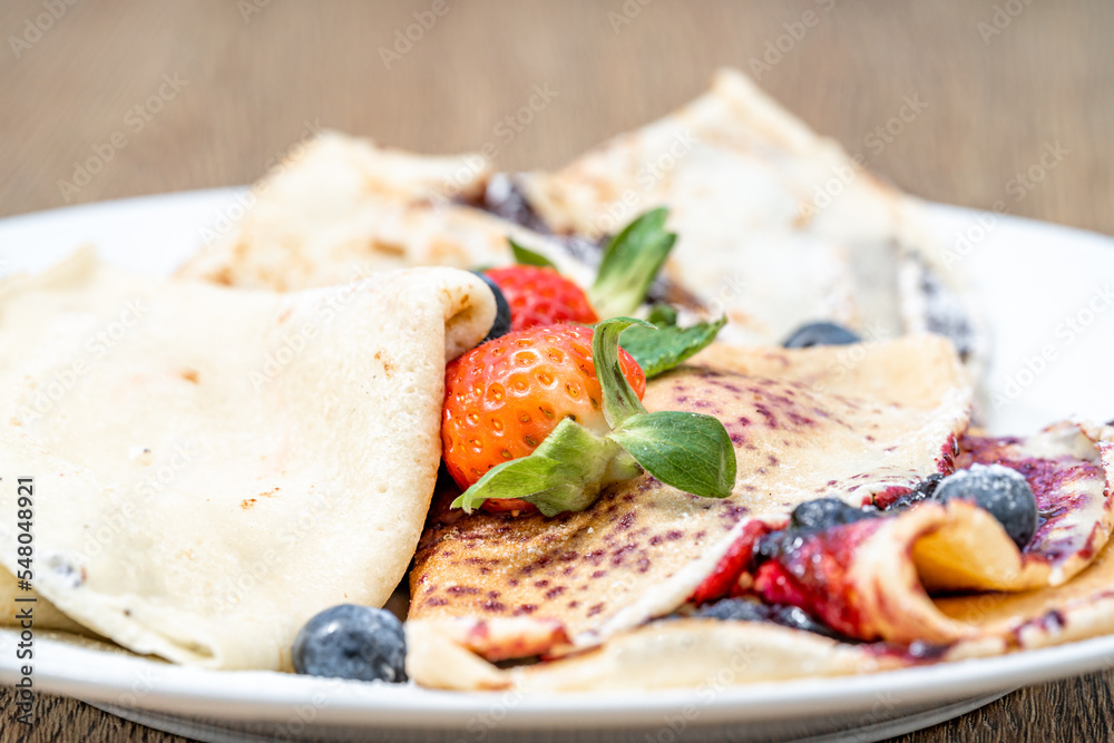 pancake with fruit and marmalade for breakfast and as dessert pancake with fruit and marmalade for breakfast and as dessert
