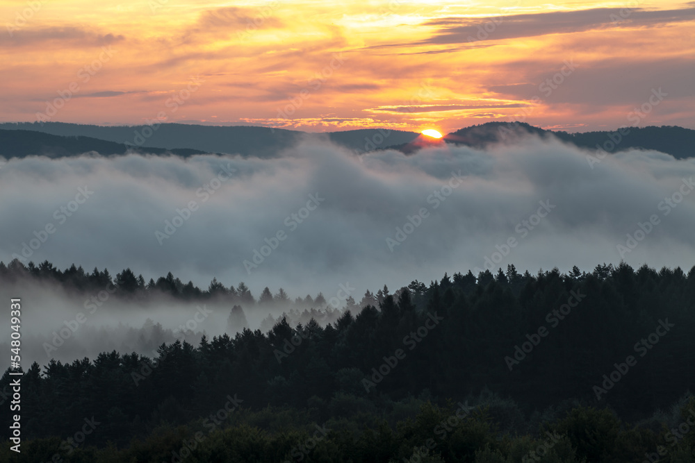 Sunrise over the mountains