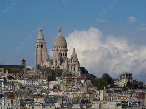 cityscape of the hill of montmatre in paris