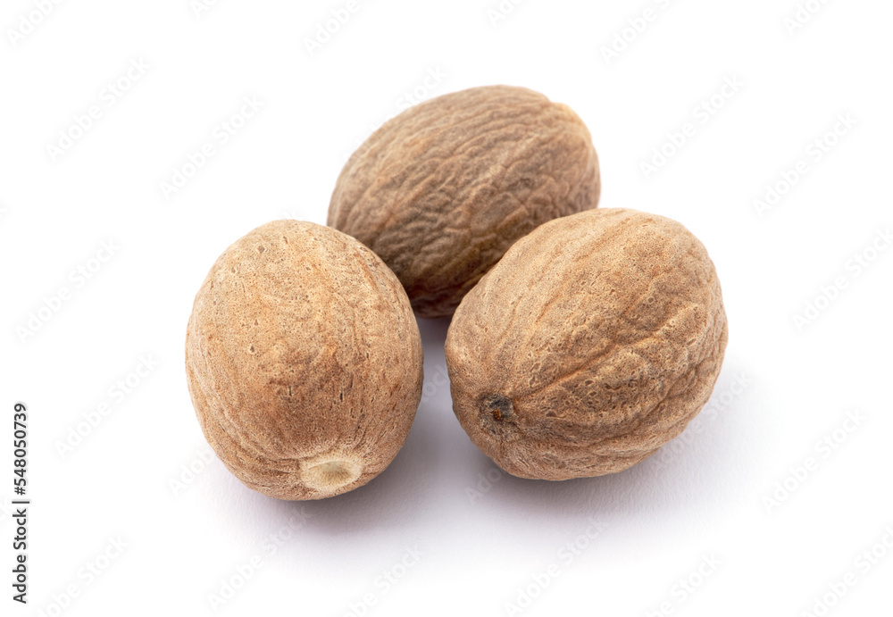 nutmeg isolated on white background nutmeg isolated on white background