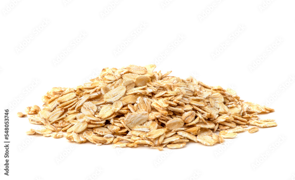 pile of oatmeal isolated on white background pile of oatmeal isolated on white background