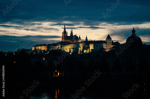 city castle at night