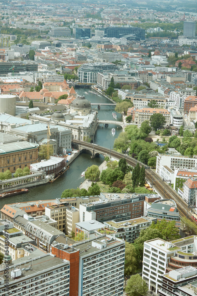 Berlin from above, area, buildings. panoramic photos
