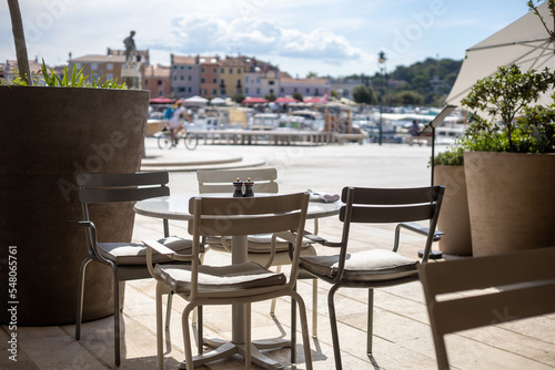 empty seaside restaurant table during summer © aerogondo