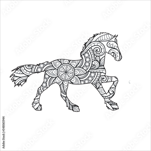 Horses Animal Coloring page  © SR CREATION