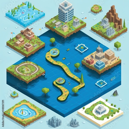 Isometric map element collection