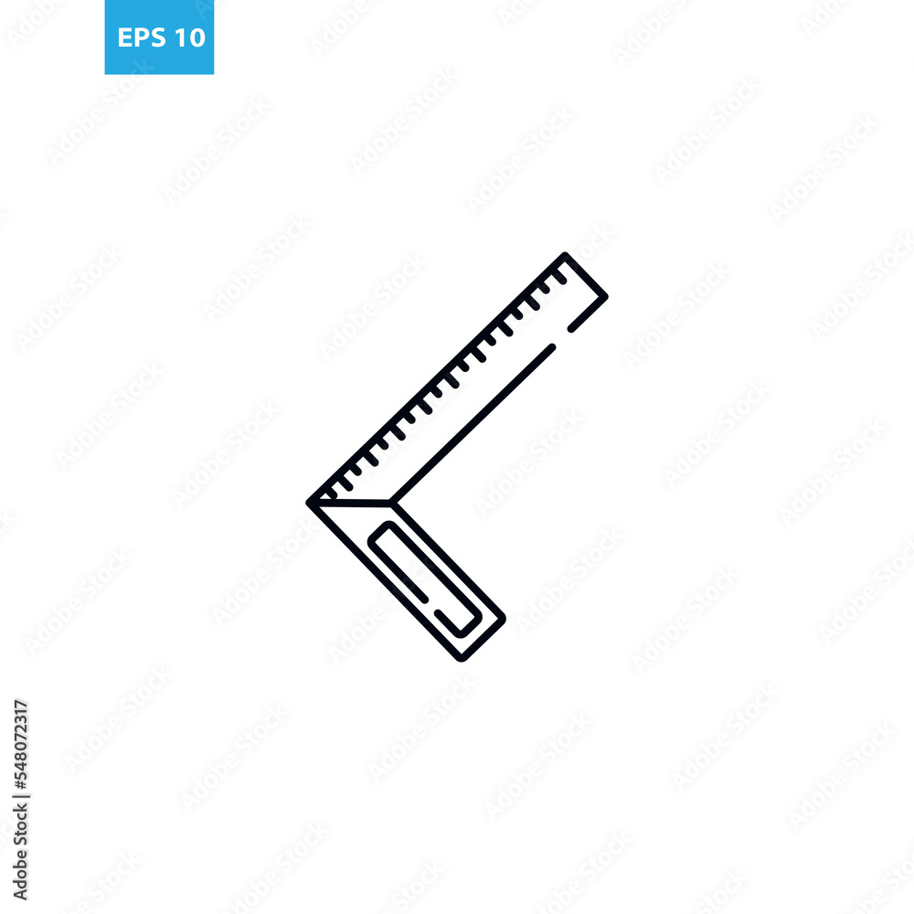 Construction scale ruler icon outline Vector