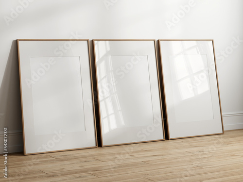 Gallery wall mockup, frames on the wall, minimalist frame mockup, Poster Mockup, Photo frame mockup, 3d render