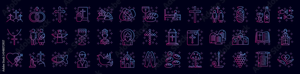 Christianity nolan icon collections vector design Christianity nolan icon collections vector design