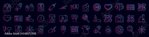 Blood donation nolan icon collections vector design