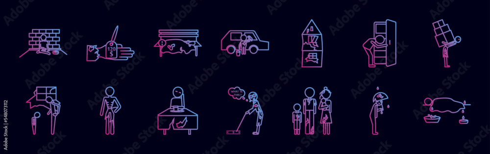 Poor people vector design Poor people vector design