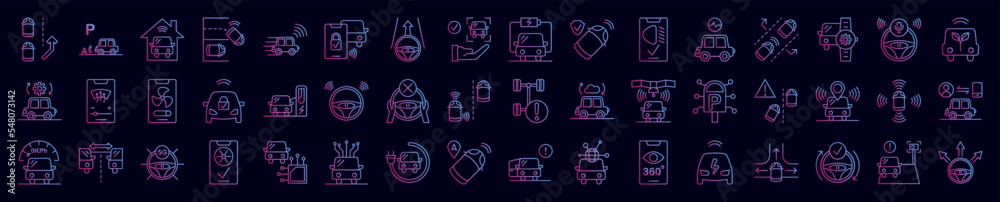 Smart cars nolan icon collections vector design Smart cars nolan icon collections vector design