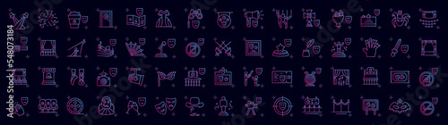 Theater nolan icon collections vector design