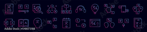 Translator nolan icon collections vector design