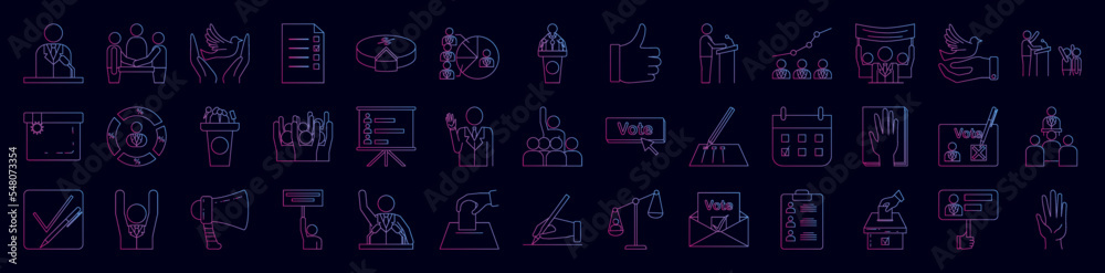Election nolan icon collections vector design Election nolan icon collections vector design