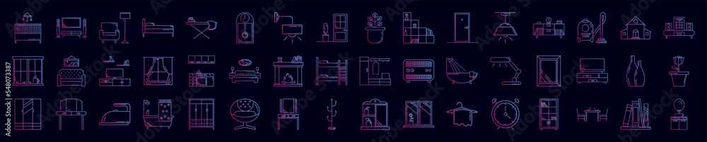 Household nolan icon collections vector design Household nolan icon collections vector design