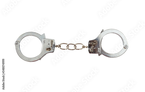 Tableau sur toile Handcuffs isolated on transparent background
