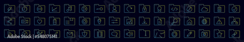 Folders nolan icons collection vector illustration design