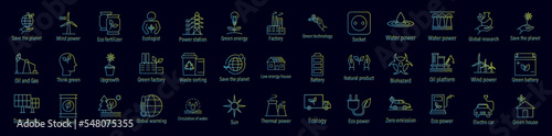 Energy nolan icons collection vector illustration design