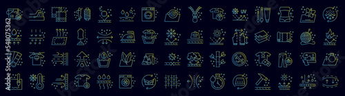 Fabric features nolan icons collection vector illustration design