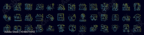 Nuclear energy nolan icons collection vector illustration design