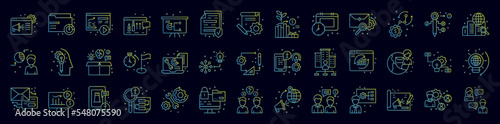 Project management nolan icons collection vector illustration design