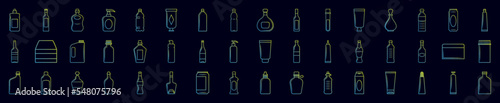 Bottle nolan icons collection vector illustration design