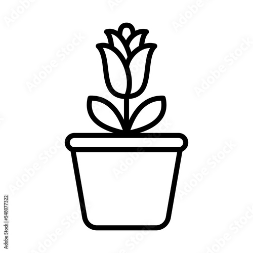 Rose, Tulip Flower Icon Logo Design Vector Template Illustration Sign And Symbol Pixels Perfect