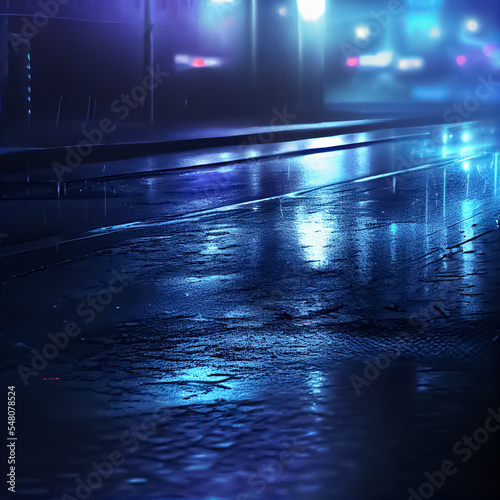 Street at night background