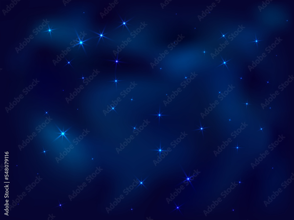 Fototapeta premium Night shining sky star dust vector background. Many celestial stellar particles.