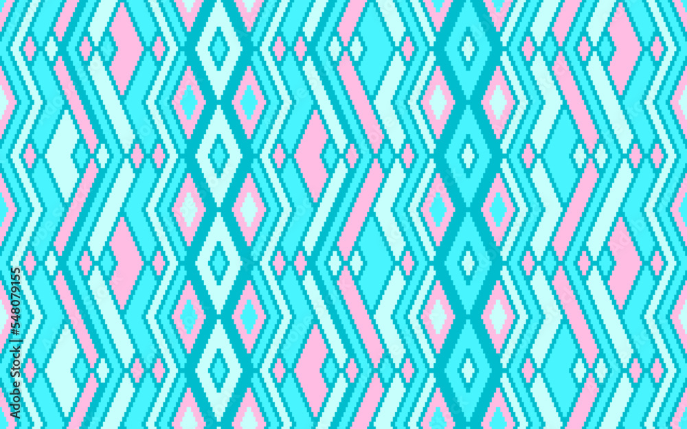 Asymmetric rhombus traditional motifs vector geometric pattern. Asymmetric rhombus traditional motifs vector geometric pattern.