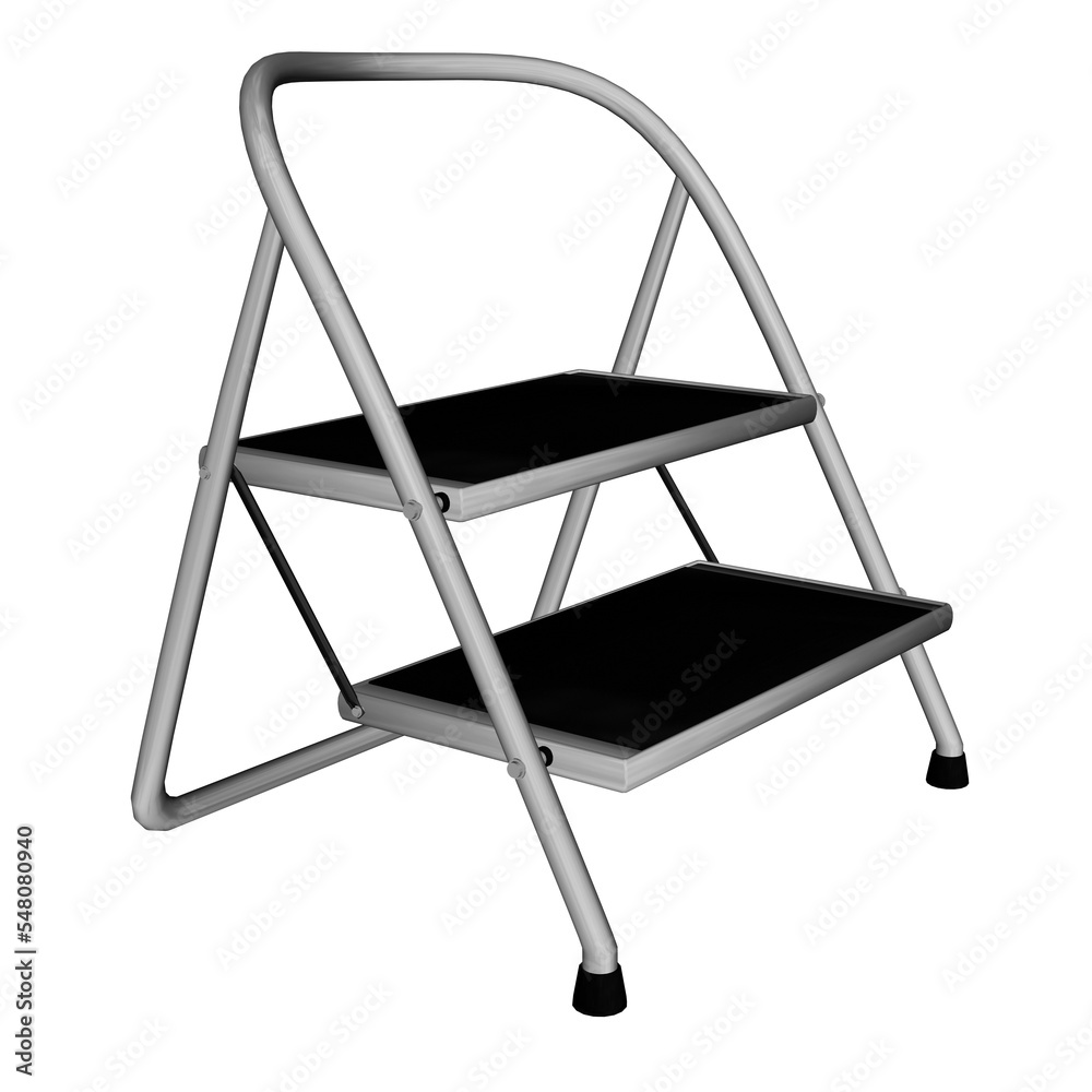 Stepladder isolated - 3D render