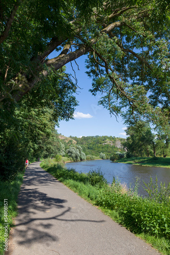 Protected limestone Landscape Cesky Kras about River Berounka, Central Bohemia, Czech Republic