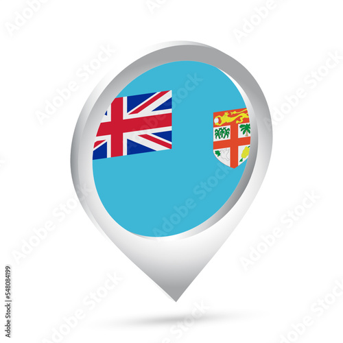 Fiji flag 3d pin icon Free Download Fiji flag 3d pin icon - GFXLoad