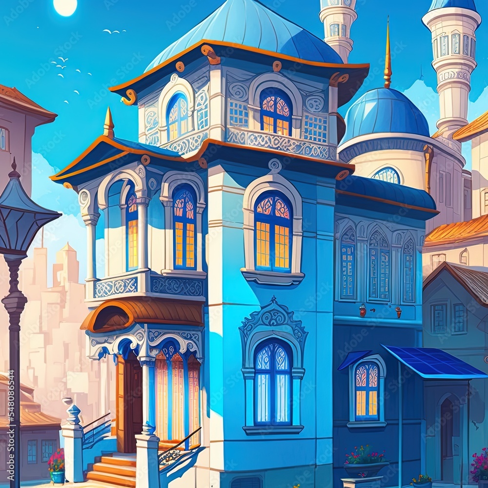 Obraz premium Yavuz sultan selim architecture blue famous outdoor