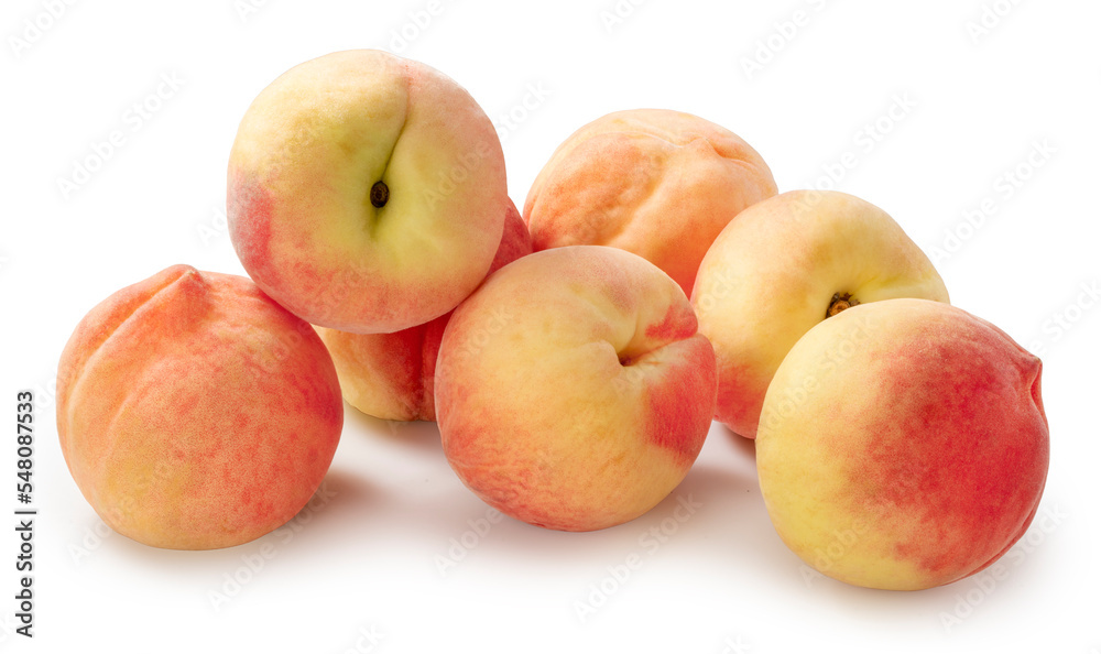 White Peach fruit isolated on white background, White Peach fruit on white With clipping path. White Peach fruit isolated on white background, White Peach fruit on white With clipping path.