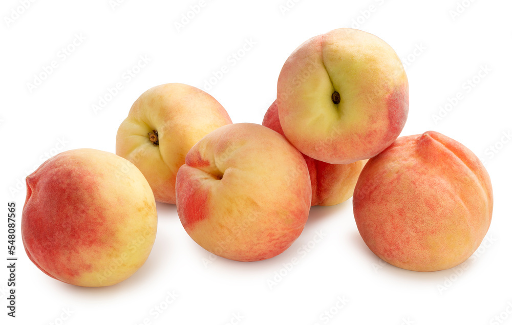 White Peach isolated on white background, White Peach fruit on white With clipping path. White Peach isolated on white background, White Peach fruit on white With clipping path.