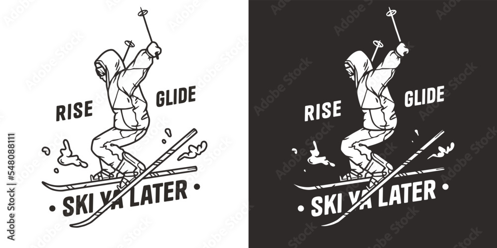 A snowboarder descends a snowy mountain. A winter extreme sport. Printable print about snowboarding