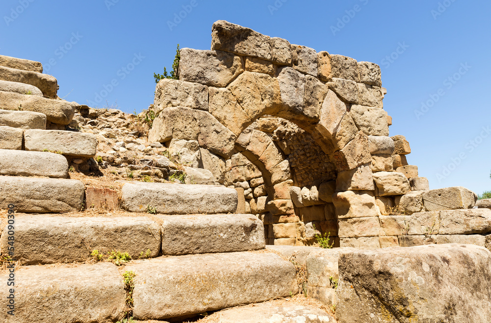 Architectural Sights of The Archaeological Park of Tindari (Roman Basilica), in Tindari, Messina Province, Italy. (Part II).