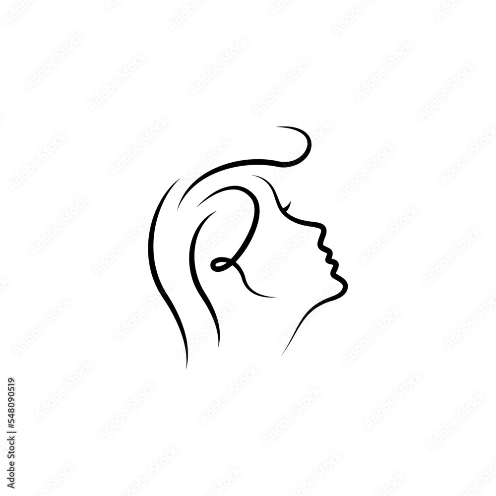 abstract outline vector face logo abstract outline vector face logo