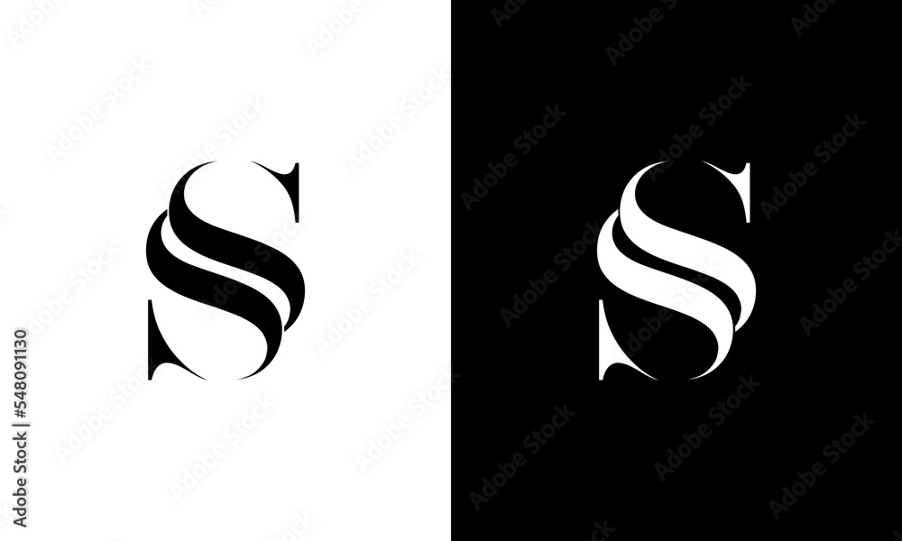 letter ss serif modern luxury logo design Stock Vector | Adobe Stock