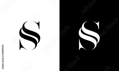 letter ss serif modern luxury logo design