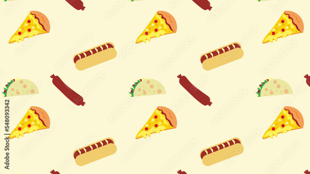 Fast Food design background pattern