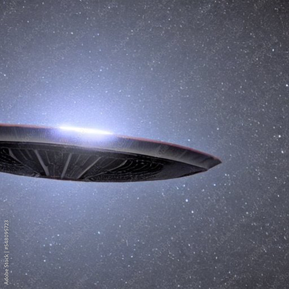 Obraz premium レプティリアンが乗るシャ－プなUFO