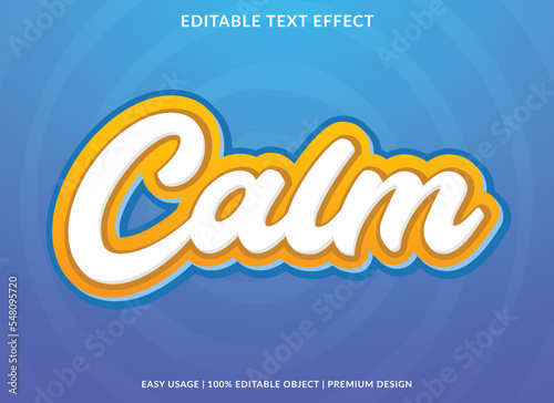 calm editable text effect template with abstract background style