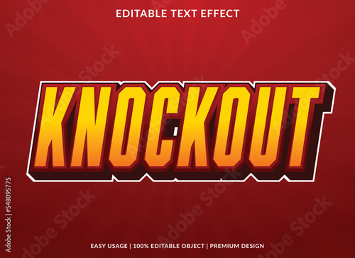 knockout editable text effect template with abstract background style