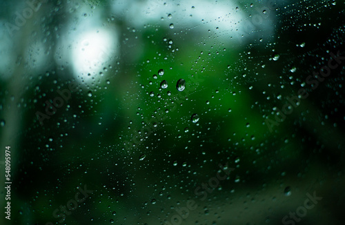 Raindrops on window © tinalaksmi