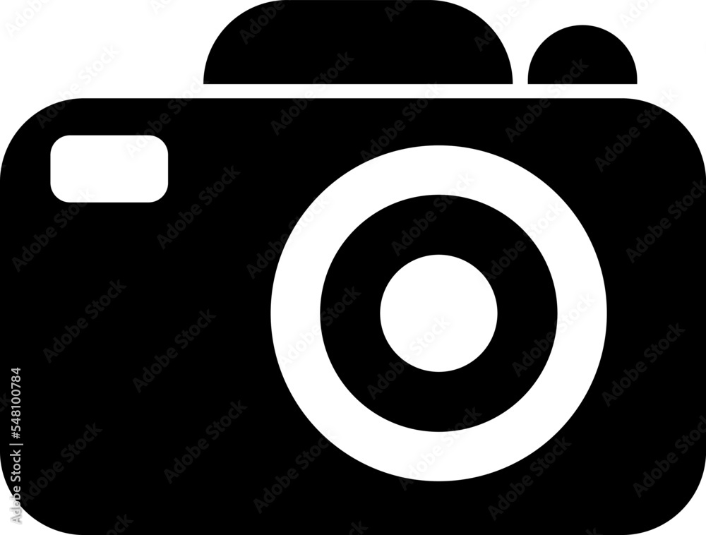 camera icon, glyph style design on white background camera icon, glyph style design on white background