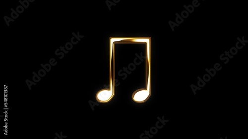 beamed eighth notes in gold